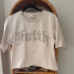 Faith Connexion Light Beige Crewneck Sweatshirt